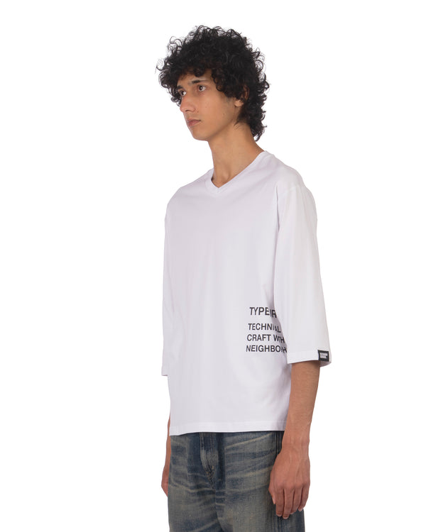 NEIGHBORHOOD | Sheltech V-Neck T-Shirt White - Concrete