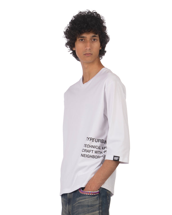 NEIGHBORHOOD | Sheltech V-Neck T-Shirt White - Concrete