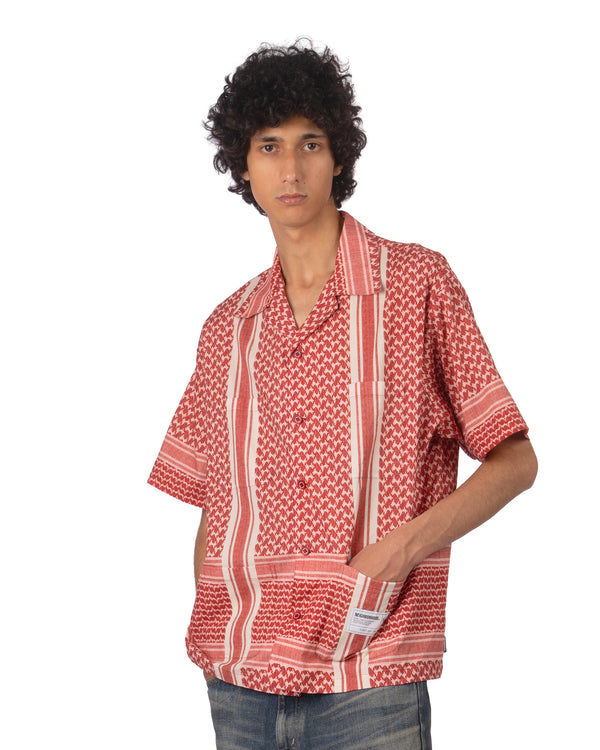 NEIGHBORHOOD | Shemagh Pattern Shirt Red - Concrete