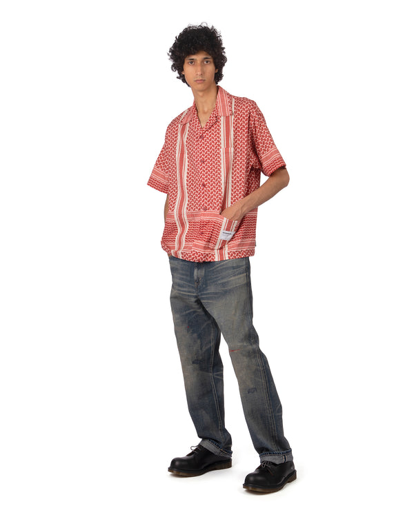 NEIGHBORHOOD | Shemagh Pattern Shirt Red - Concrete