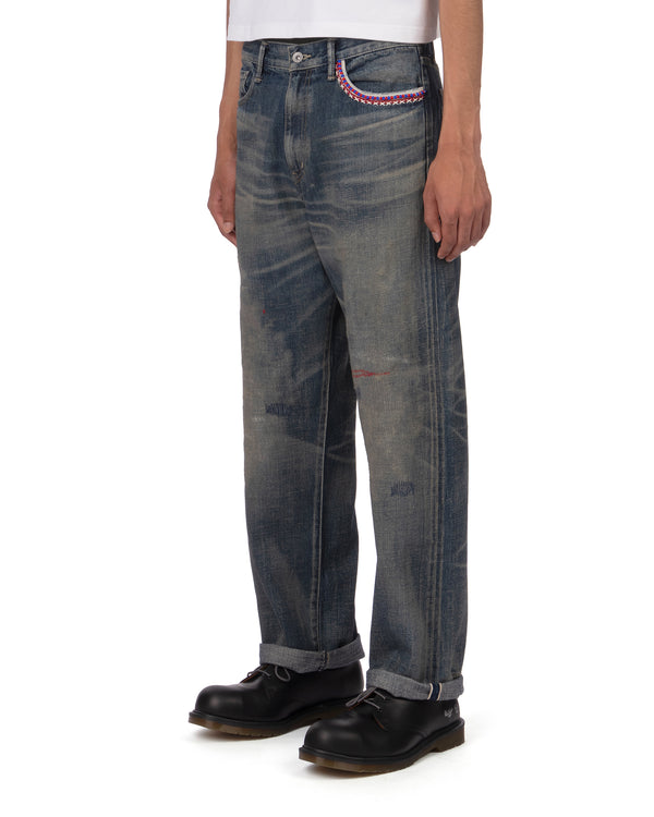 NEIGHBORHOOD | Savage Denim Basic Pants Indigo - Concrete