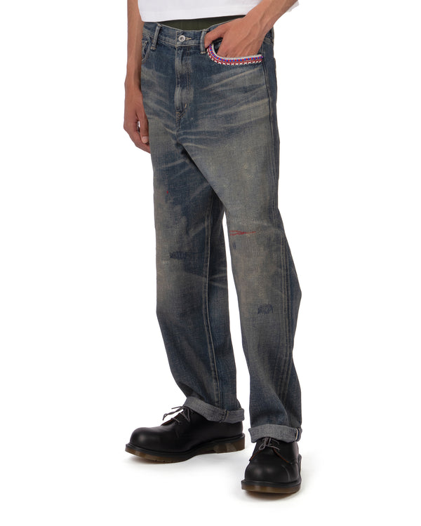 NEIGHBORHOOD | Savage Denim Basic Pants Indigo - Concrete