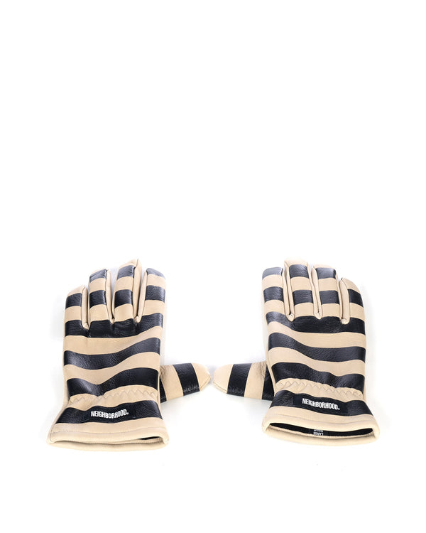 NEIGHBORHOOD | Border Glove Deer Leather Ivory - Concrete
