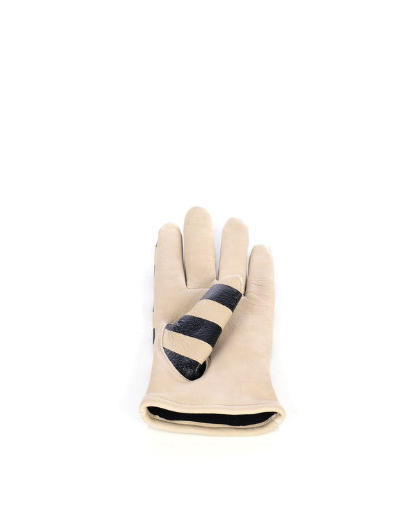 NEIGHBORHOOD | Border Glove Deer Leather Ivory - Concrete