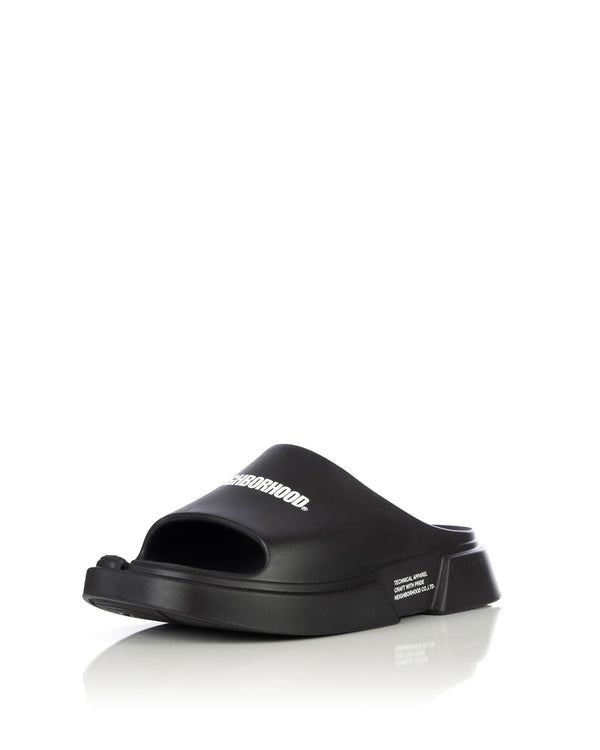 NEIGHBORHOOD | x Paes Slides Black - Concrete