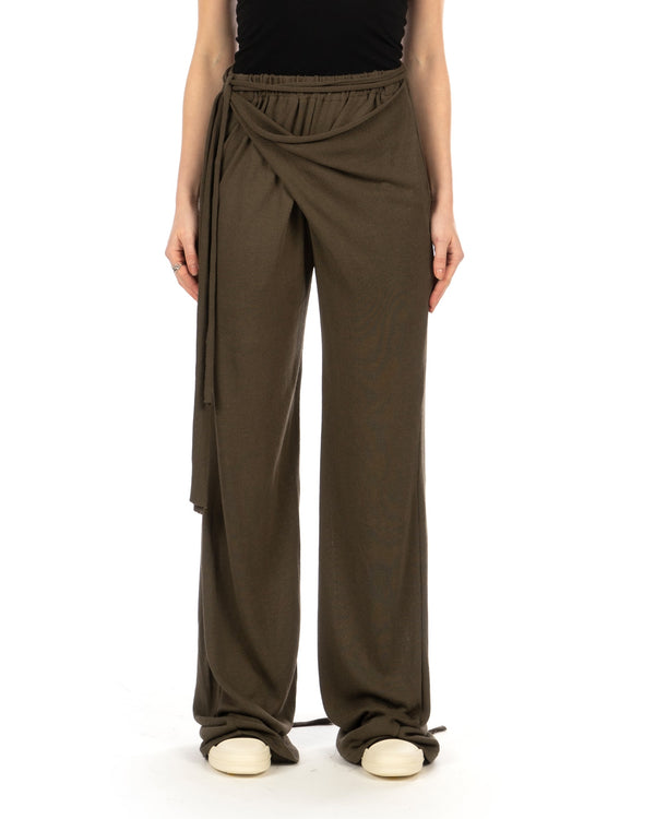 OTTOLINGER | Deconstructed Linen Sweat Pants Green - Concrete