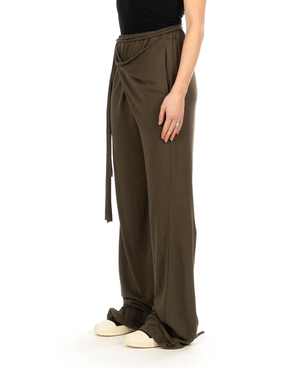 OTTOLINGER | Deconstructed Linen Sweat Pants Green - Concrete