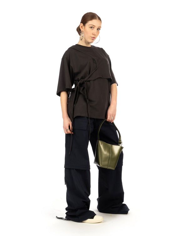 OTTOLINGER | Baggy Cargo Pants Striped Blue - Concrete