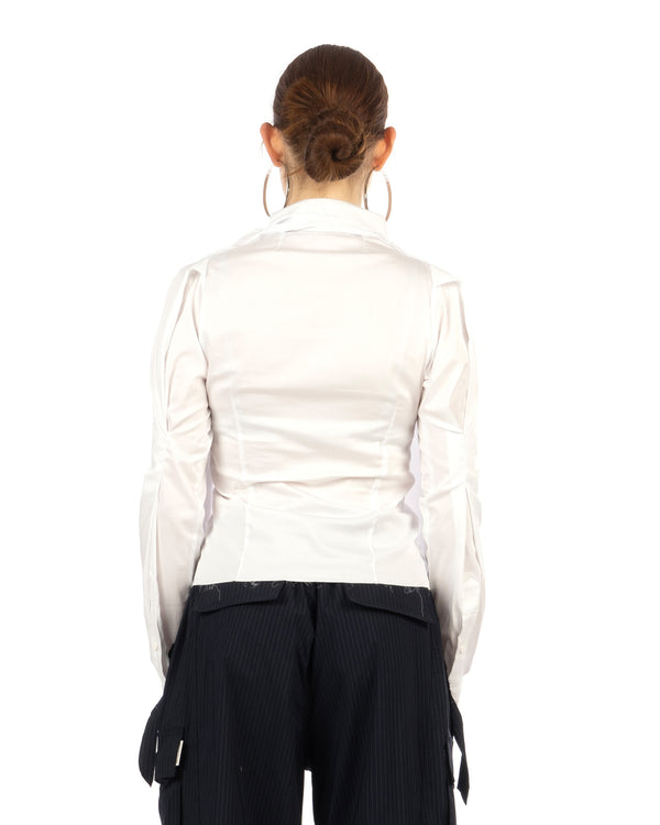 OTTOLINGER | Deconstructed Lavallière Blouse White - Concrete