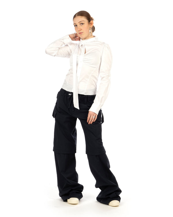 OTTOLINGER | Deconstructed Lavallière Blouse White - Concrete