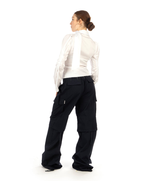 OTTOLINGER | Deconstructed Lavallière Blouse White - Concrete
