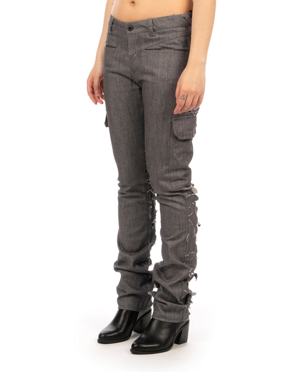 Griffin | Blade Cut Trousers Denim Grey - Concrete