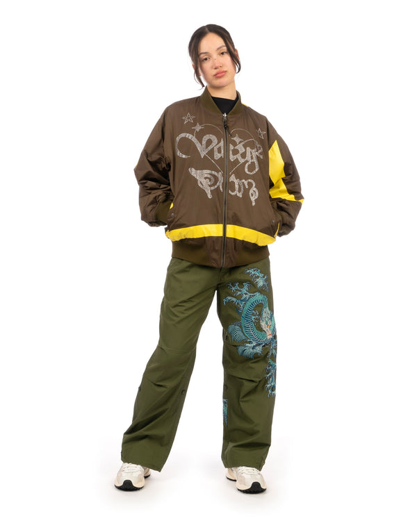Perks and Mini (P.A.M.) | Varg 2.0 Reversible Bomber Jacket Khaki - Concrete