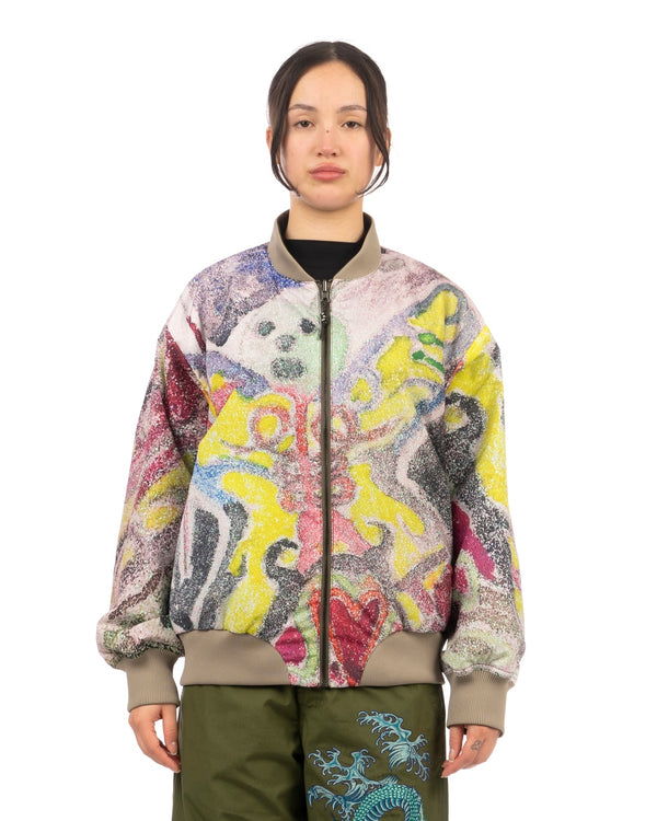 Perks and Mini (P.A.M.) | Varg 2.0 Reversible Bomber Jacket Khaki - Concrete