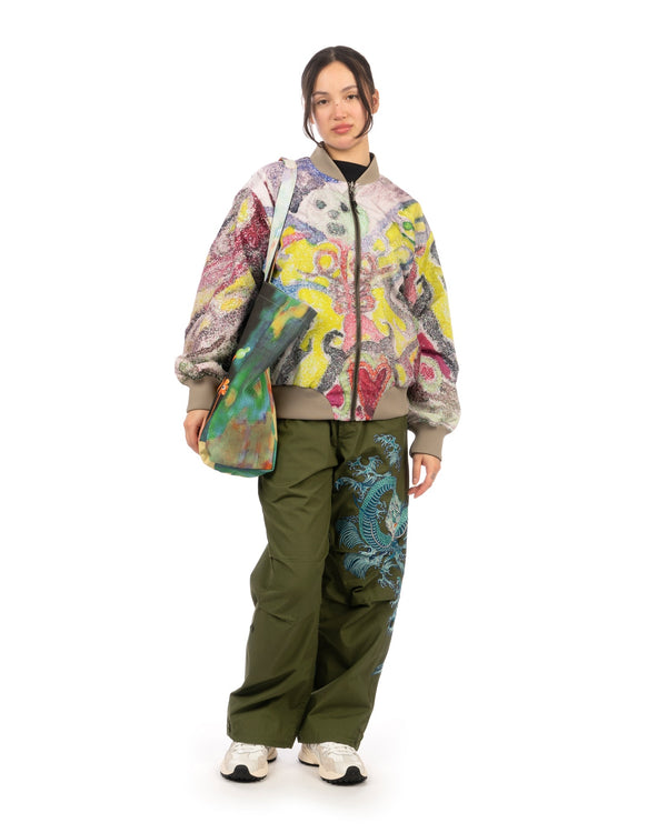 Perks and Mini (P.A.M.) | Varg 2.0 Reversible Bomber Jacket Khaki - Concrete