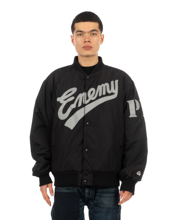 NEIGHBORHOOD | x Public Enemy x Majestic Baseball Jacket - Concrete