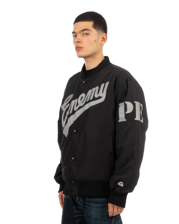 NEIGHBORHOOD | x Public Enemy x Majestic Baseball Jacket - Concrete