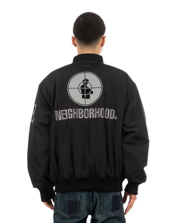 NEIGHBORHOOD | x Public Enemy x Majestic Baseball Jacket - Concrete
