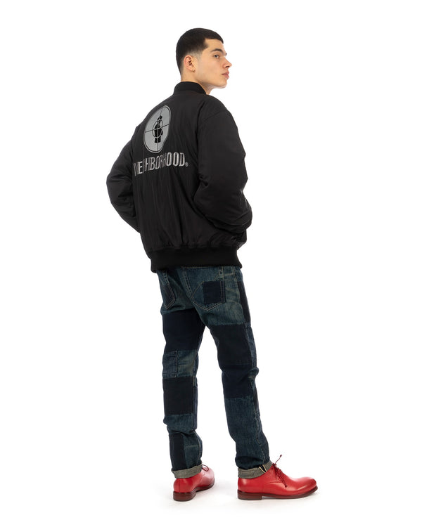 NEIGHBORHOOD | x Public Enemy x Majestic Baseball Jacket - Concrete