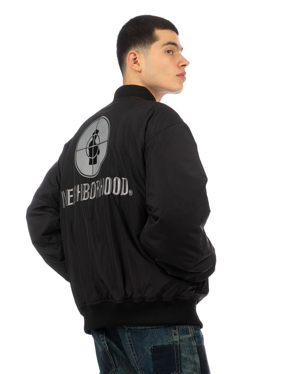 NEIGHBORHOOD | x Public Enemy x Majestic Baseball Jacket - Concrete