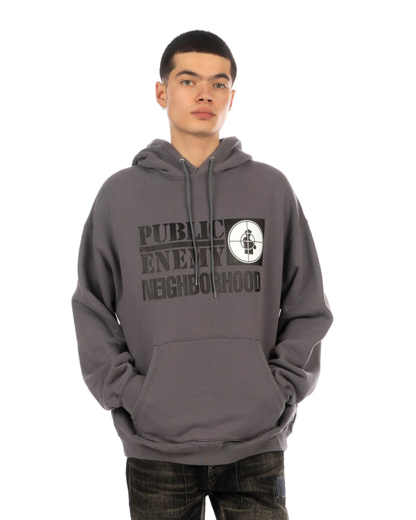 NEIGHBORHOOD | x Public Enemy Hoody Gray - Concrete