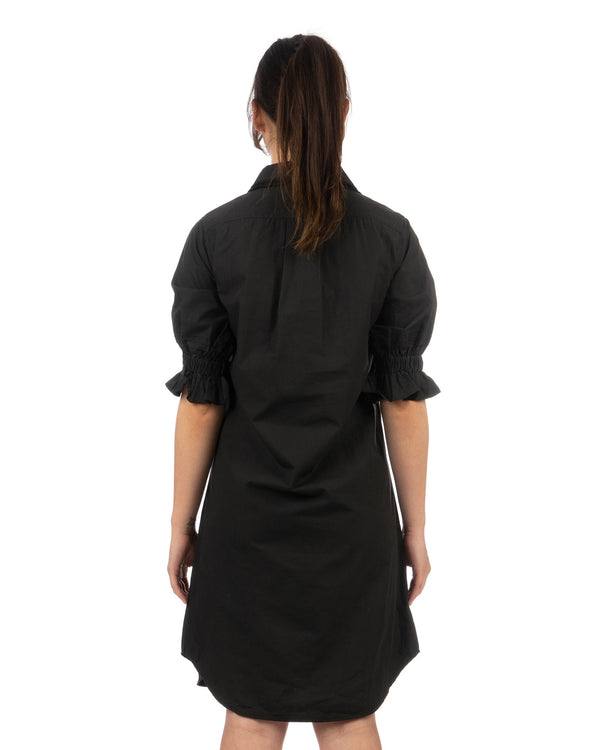 Peter Jensen | W Pintuck Sleeve Dress Black - Concrete
