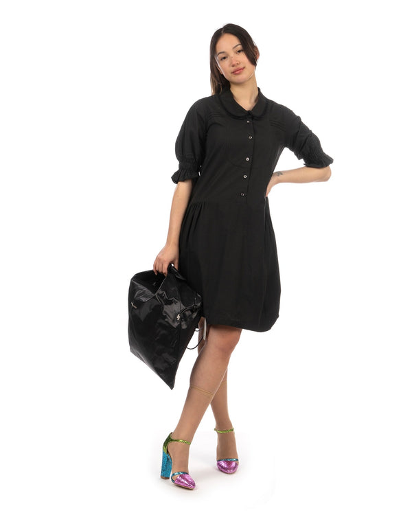 Peter Jensen | W Pintuck Sleeve Dress Black - Concrete