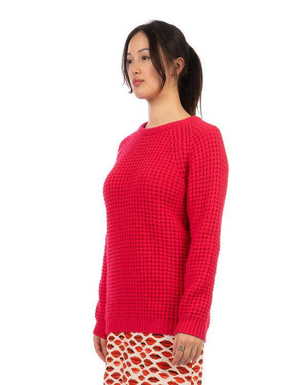 Peter Jensen | Unisex Waffle Crewneck Lambswool - Concrete
