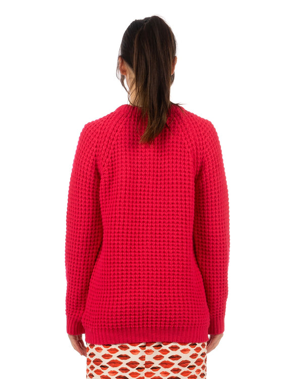 Peter Jensen | Unisex Waffle Crewneck Lambswool - Concrete