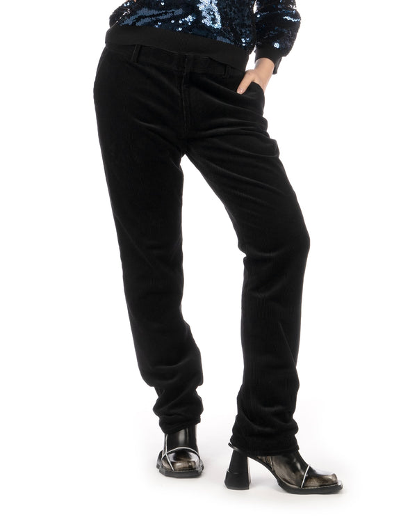 Peter Jensen | M Slim Fit Corduroy Trousers Black - Concrete