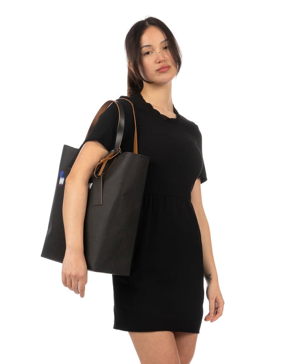 Peter Jensen | W Wool Raw Edge Dress Black - Concrete