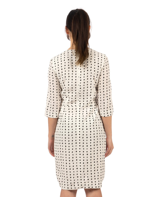 Peter Jensen | W Demi Sleeve Dress with Embroidery Polkadot White - Concrete