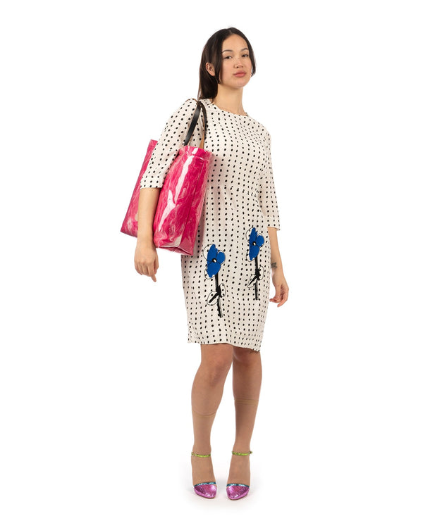 Peter Jensen | W Demi Sleeve Dress with Embroidery Polkadot White - Concrete