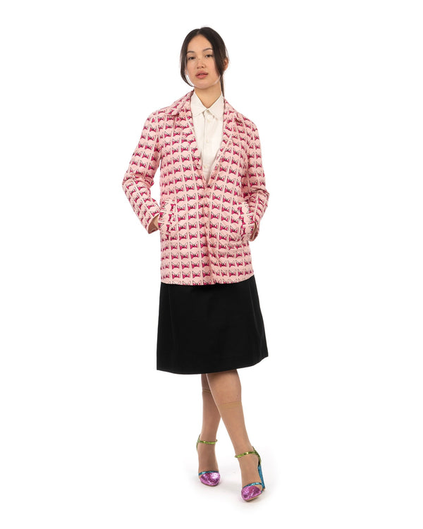 Peter Jensen | W 'Peter' Coat Pink Bow - Concrete