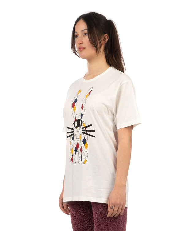 Peter Jensen | Harlequin Rabbit T-Shirt White - Concrete