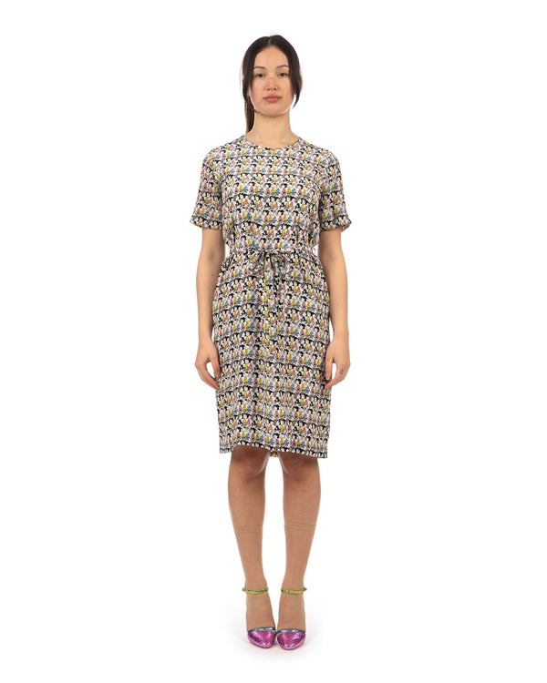 Peter Jensen |  W Shift Dress Girls Stripe - Concrete