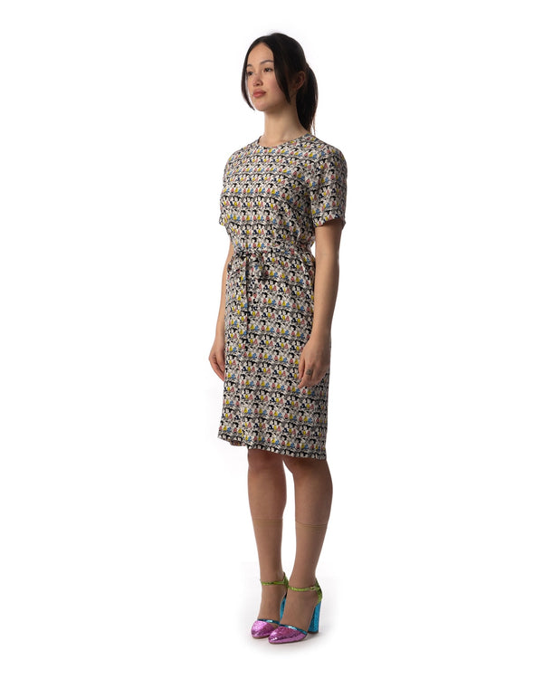Peter Jensen |  W Shift Dress Girls Stripe - Concrete