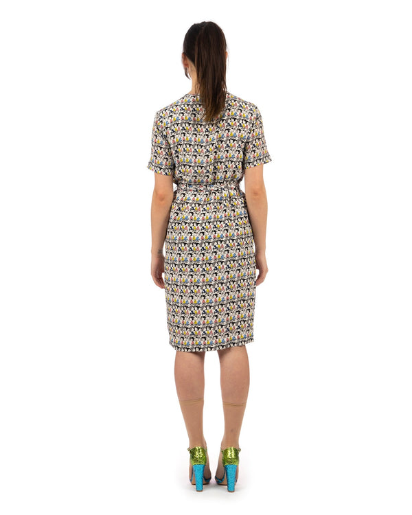 Peter Jensen |  W Shift Dress Girls Stripe - Concrete