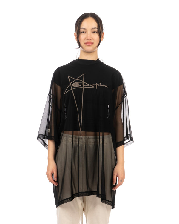 Rick Owens | x Champion Nylon Tommy T Black - Concrete