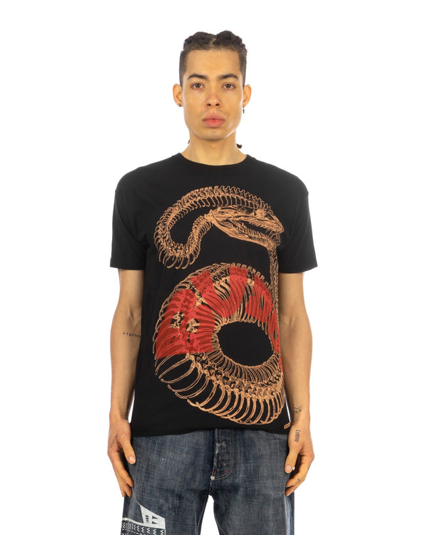 Buddhist Punk | Snake Skeleton Tee Black - Concrete