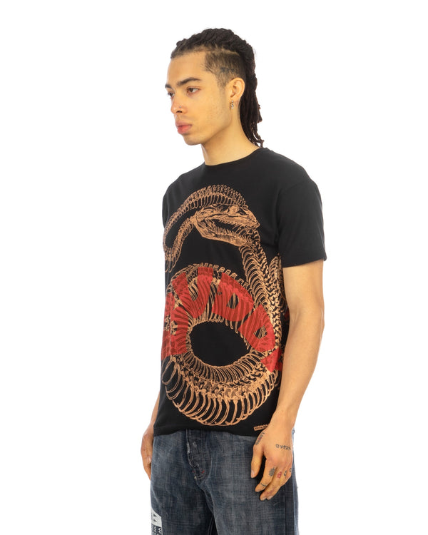Buddhist Punk | Snake Skeleton Tee Black - Concrete