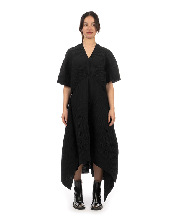 Henrik Vibskov | Cami Plissé Dress Caviar - Concrete