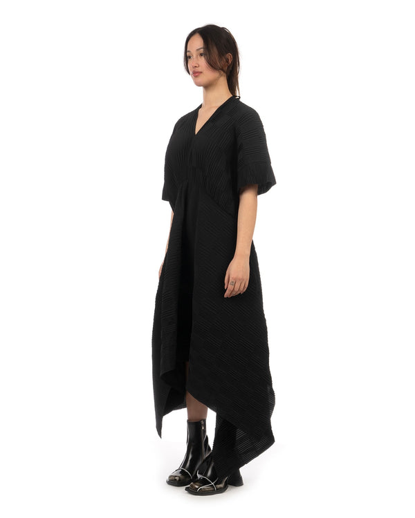 Henrik Vibskov | Cami Plissé Dress Caviar - Concrete
