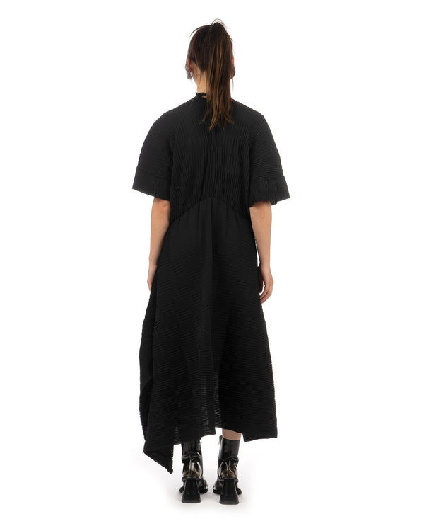 Henrik Vibskov | Cami Plissé Dress Caviar - Concrete