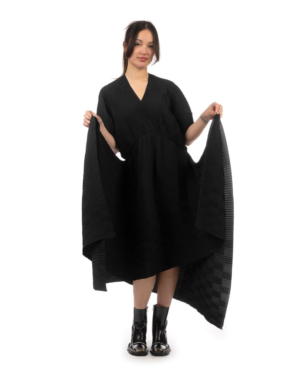 Henrik Vibskov | Cami Plissé Dress Caviar - Concrete