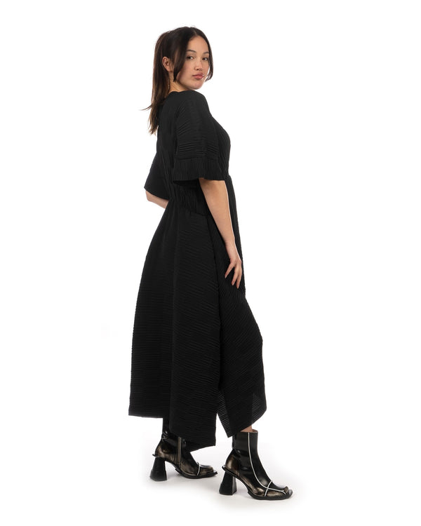 Henrik Vibskov | Cami Plissé Dress Caviar - Concrete