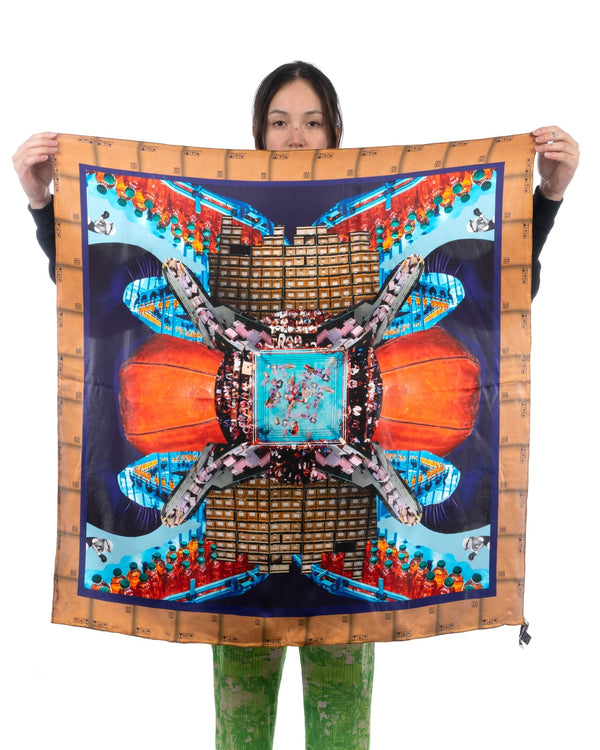 Henrik Vibskov | Boxing Silk Scarf Boxing Ring Collage - Concrete