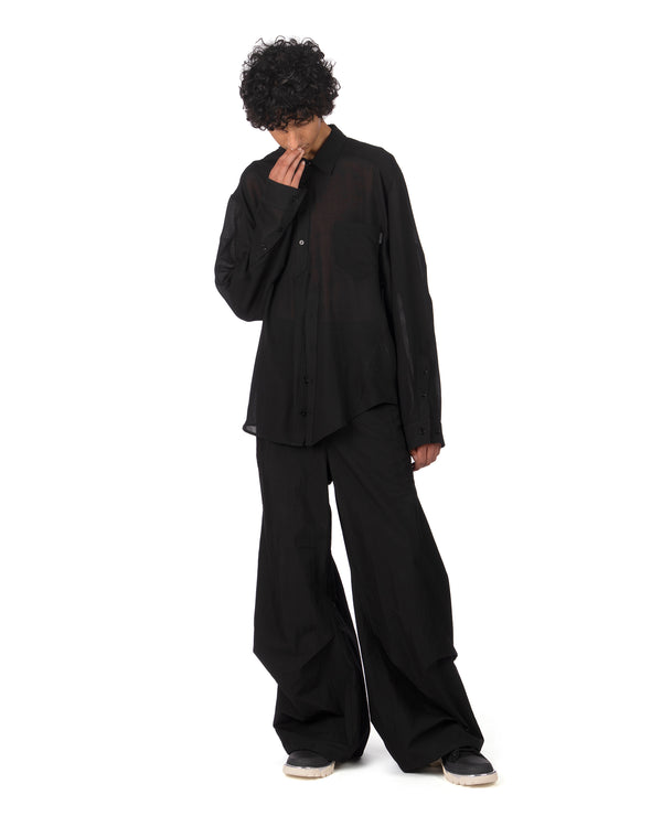 SONGZIO | Bias Drape Flare Pants Black - Concrete