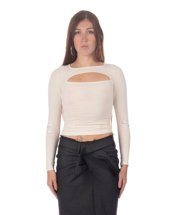 OTTOLINGER | Split Racerback LS Top Off White