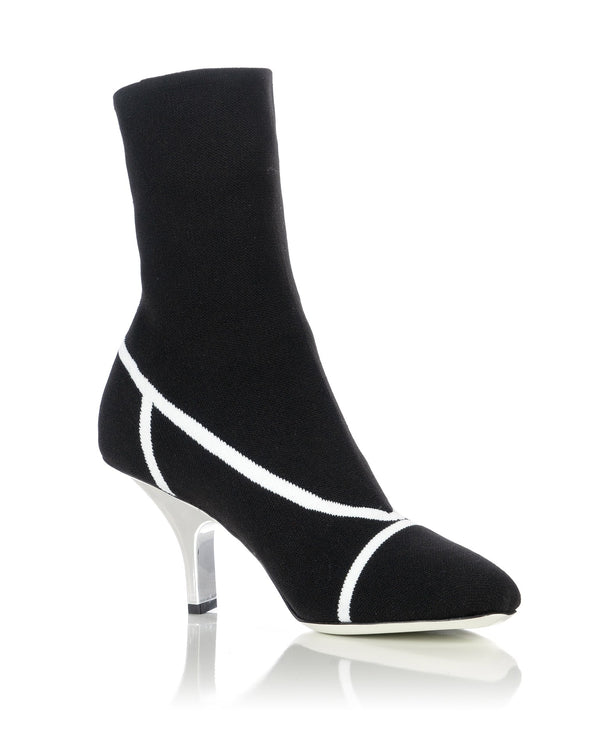 Marni | Fancy Sock Heels Black / White - Concrete